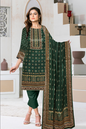 Elegant Green Printed Three-Piece Suit – Unstitched Lawn Collection