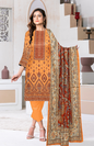 Rust Orange & Maroon Unstitched Lawn Suit – Timeless Elegance