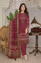 Elegant Maroon Unstitched Lawn Suit – Timeless Grace