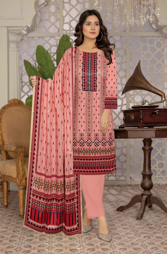 Blush Pink Unstitched Lawn Suit – Elegant & Timeless