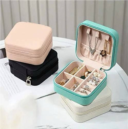 Portable Travel Jewelry Organizer Box – Elegant & Compact Storage